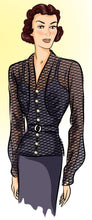 9581 Blouse with Gathered Front (1938) – 1930s Vintage Sewing Pattern, Full-Size Print/PDF