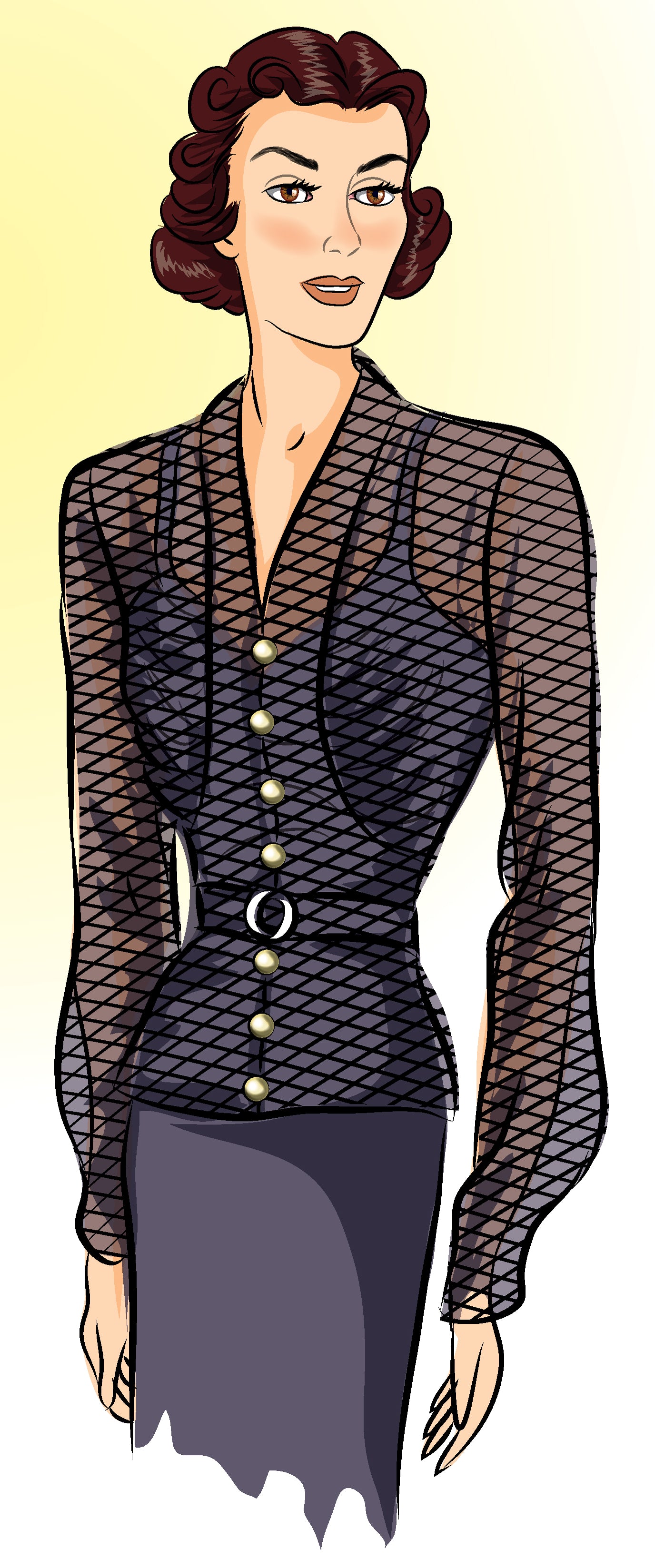 9581 Blouse with Gathered Front (1938) – 1930s Vintage Sewing Pattern, Full-Size Print/PDF