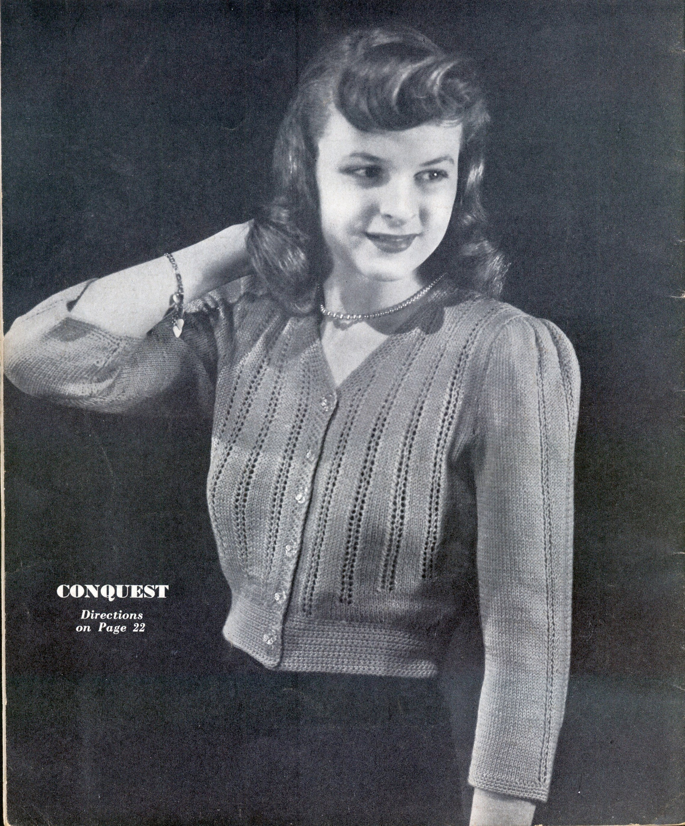 Conquest 1940 Cardigan Pattern